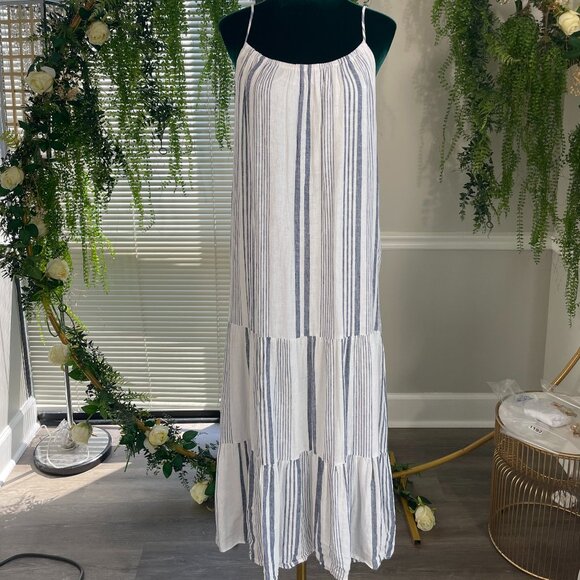 Adora Striped Midi Dress